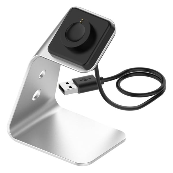 Fossil Gen 5 Garrett HR ladestativ i aluminium - Sølv