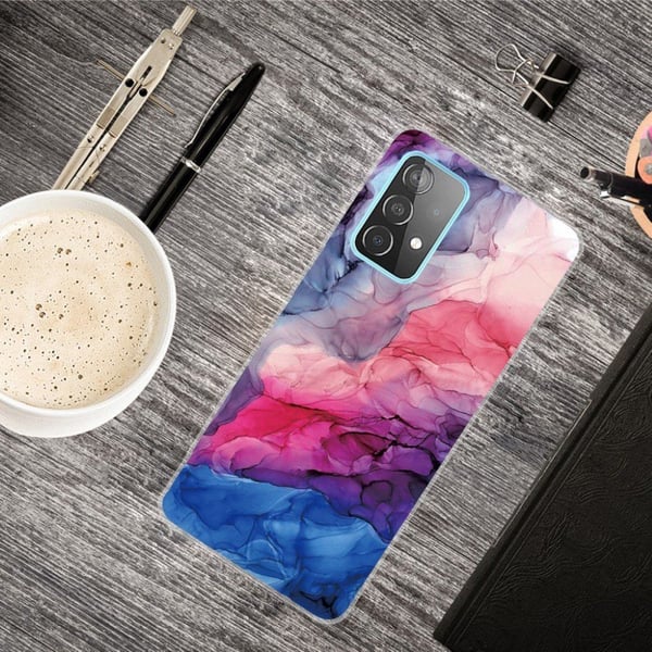 marmor Samsung Galaxy A52 5G etui - Aqueous Vibrant mønster