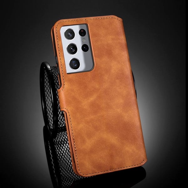 DG.Ming Samsung Galaxy S21 Ultra Retro Etui - Brun