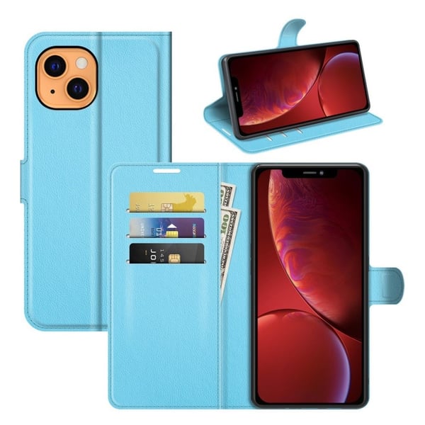 Classic iPhone 13 flip etui - Blå