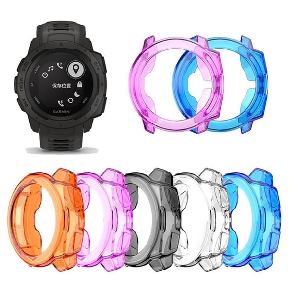 Garmin Instinct gjennomsiktig TPU-deksel - Lilla