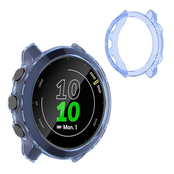 Garmin Forerunner 158 / 55 TPU-deksel - Gjennomsiktig Blå