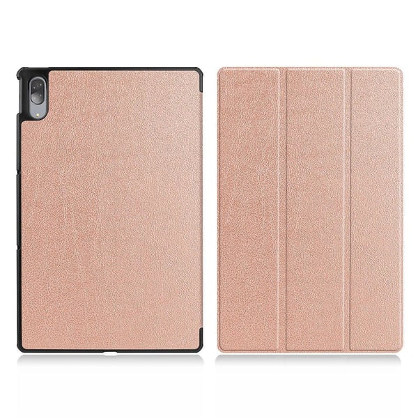 Lenovo Tab P11 Pro Trippelt Lær Etui - Rose Gull