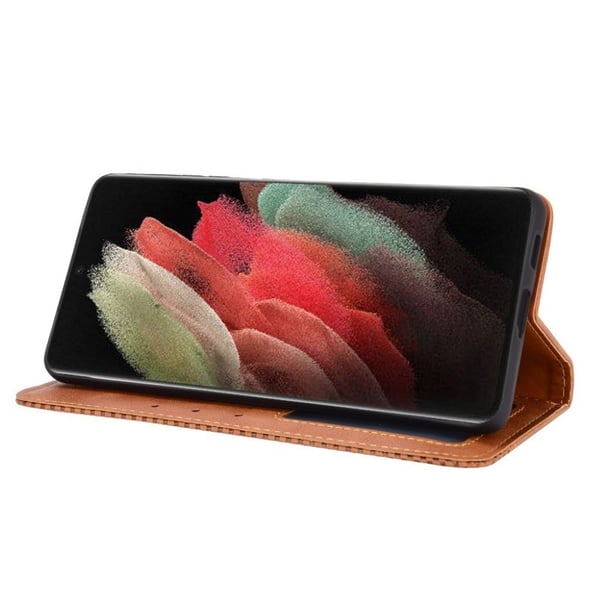 Bofink Vintage Samsung Galaxy S21 Ultra Lær Etui - Brun