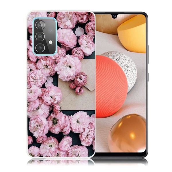 Deco Samsung Galaxy A52 5G Etui - Rosa Blomst