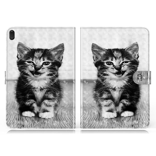 Lenovo Tab E10 Mønster Lær Flippetui - Katt