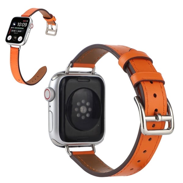 Apple Watch 40 mm klokkerem i lær med skruedesign - Brun