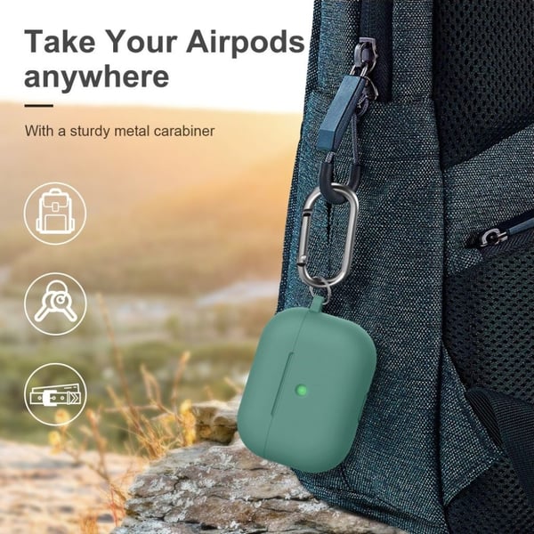AirPods Pron paksu silikonikotelo - Männyn Neulasen Vihreä