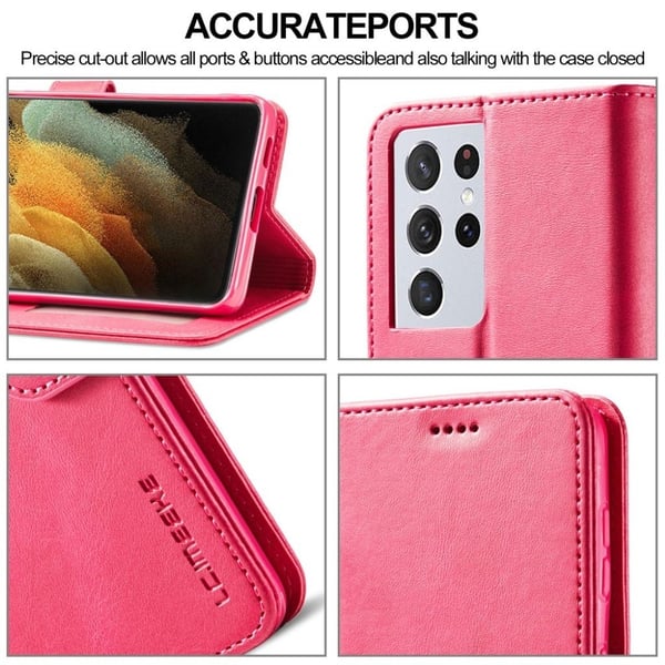 LC.Imeeke Samsung Galaxy S21 Ultra Flippetui - Rose