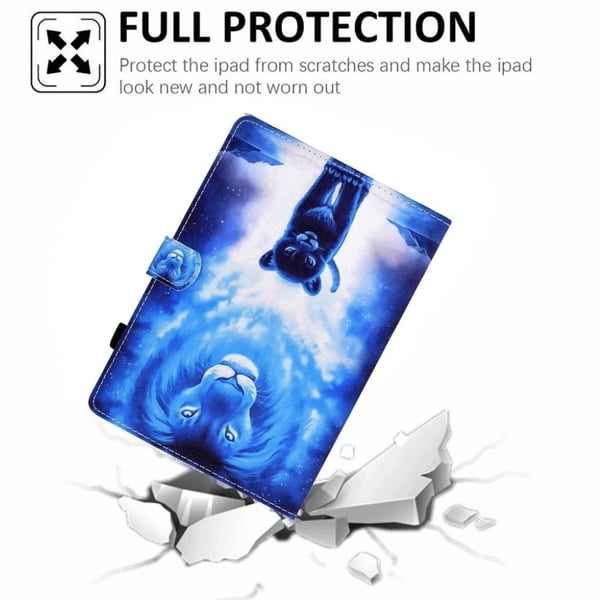Lenovo Tab M10 HD Gen 2 Beautiful Mønster Printing Lær Etui - Løve