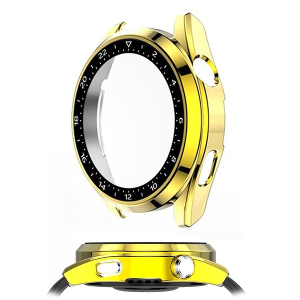 Huawei Watch 3 Pro skala designramme + skjermbeskytter i herdet glass - Gull Huawei Watch 3 Pro skala designramme + skjermbeskytter i herdet glass - Gull