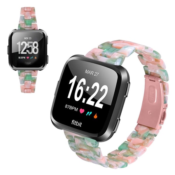 Fitbit Versa 2 / Versa Lite harpiksarmbånd - Rosa Grønn