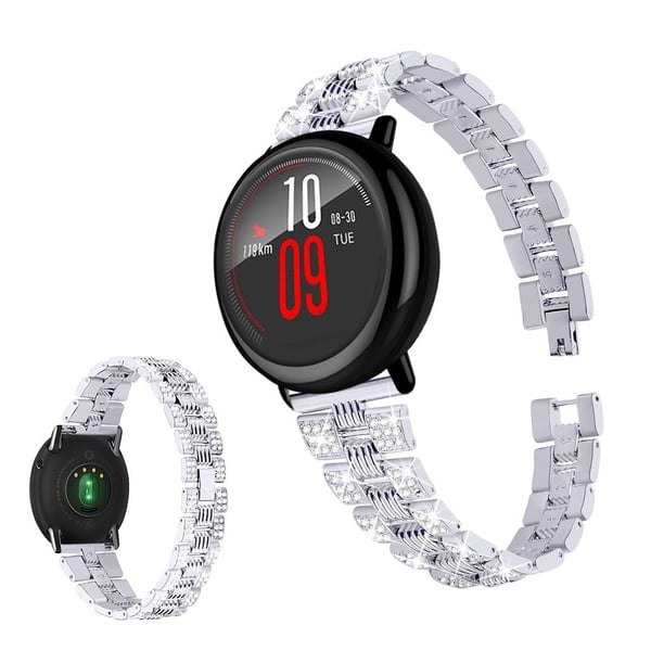 Amazfit Youth urrem med rhinestone dekor - Sølv