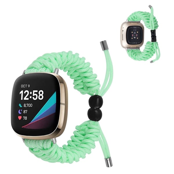 Fitbit Sense / Versa 3 flettet klokkerem - Grønn