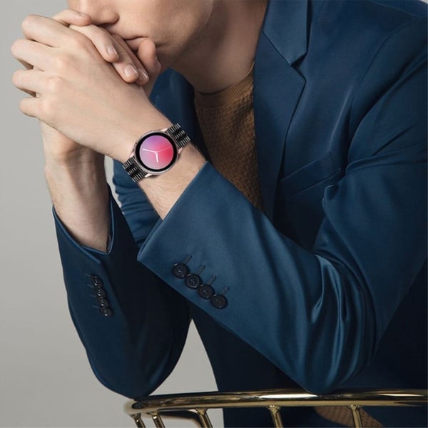 Samsung Galaxy Watch 3 (45 mm) / Watch (46 mm) blank klokkerem i rustfritt stål - Svart