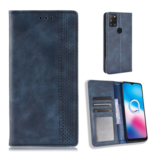 Bofink Vintage Alcatel 3x (2020) Lær Etui - Blå
