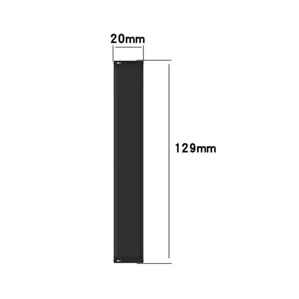 20 mm universal elastisk klokkerem i silikon - Rød / Rød