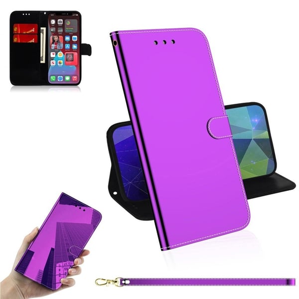 Mirror iPhone 13 Pro flip-etui - Lilla