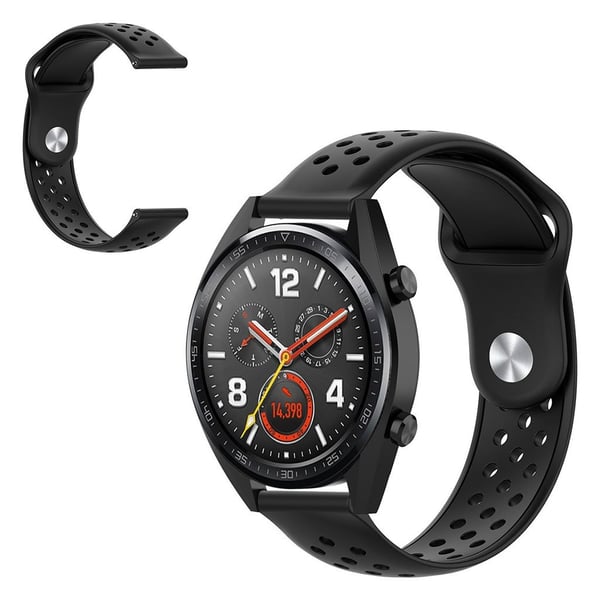 Samsung Galaxy Watch Active / Gear S2 silikonarmbånd - Svart