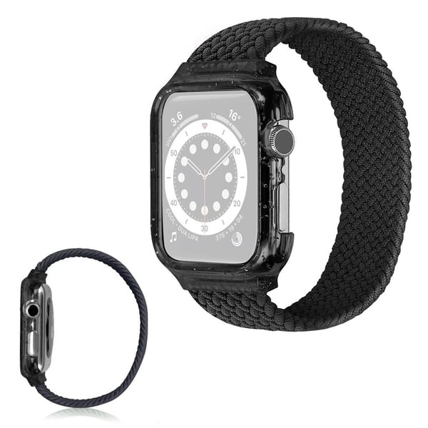 Apple Watch Series 6 / 5 40 mm enkelt wrap båndklokkebånd - Svart / Størrelse: S