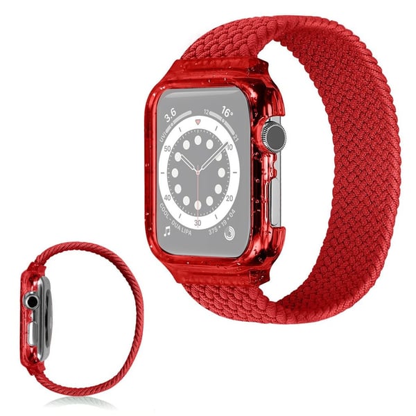 Apple Watch Series 6 / 5 40 mm enkelt wrap båndklokkebånd - Rød / Størrelse: S