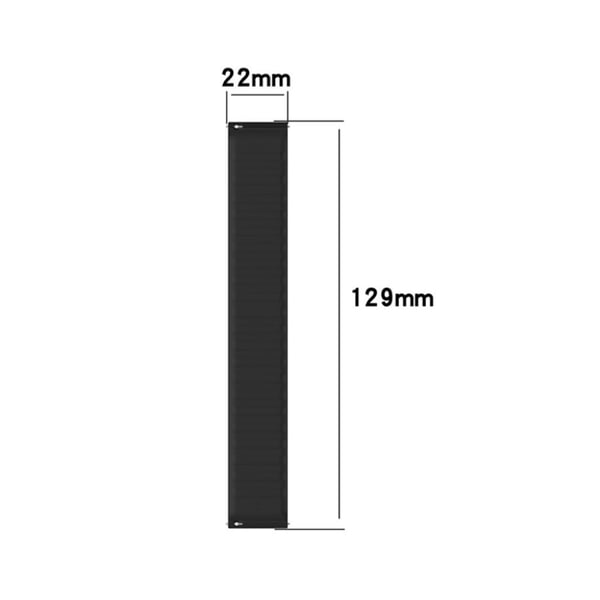 22 mm universal elastisk ensfarget klokkerem i silikon - Brun / Brun
