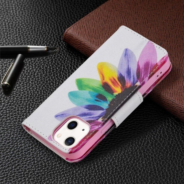Wonderland iPhone 13 Mini flip-etui - Solsikke