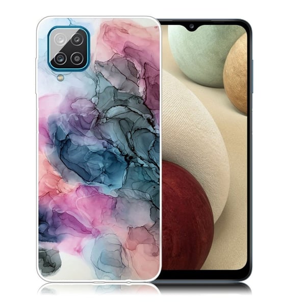 Marble design Samsung Galaxy A12 5G kotelot - Osmose Ruusu Ja Vihreä