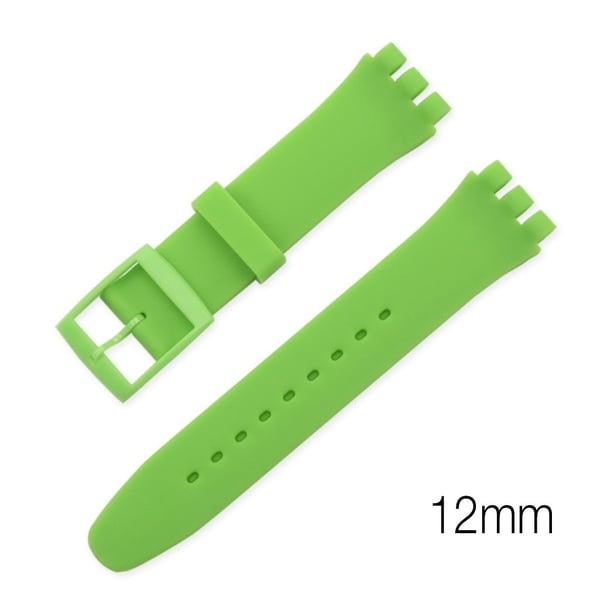 12 mm enkelt silikonarmbånd - Grønn