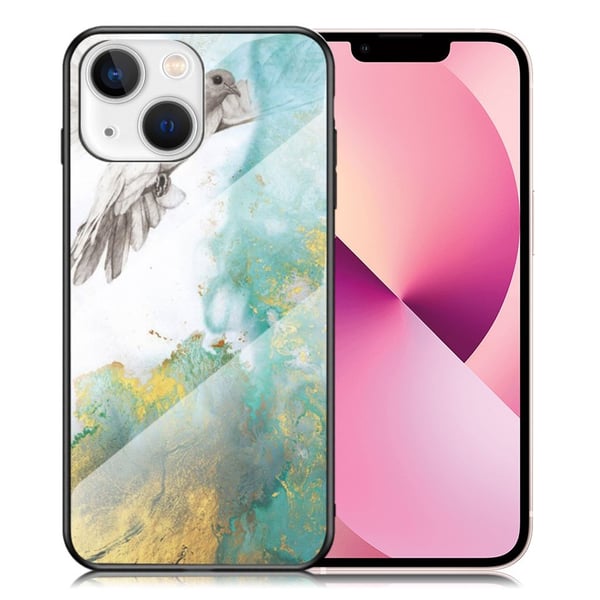 Fantasy Marmor iPhone 13 Mini skal - Flygande Duva Marmor Fantasy Marmor iPhone 13 Mini skal - Flygande Duva Marmor