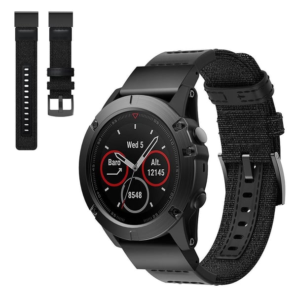 Urbånd i nylon til Garmin Watch-enheder - Sort