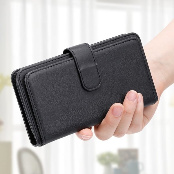 iPhone 13 Pro Max etui med pung & 10 kortpladser – Sort