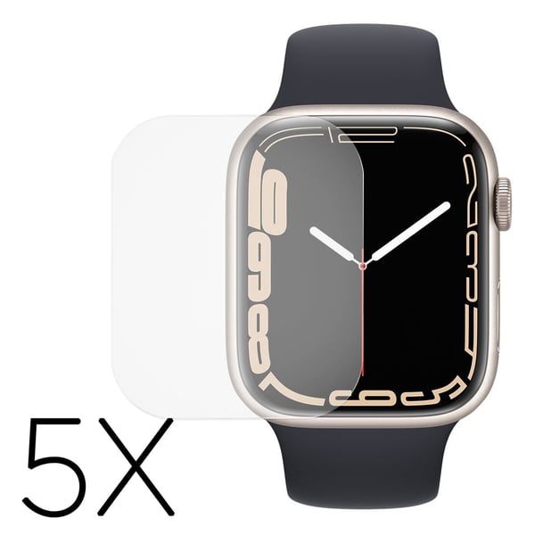 5 stk ENKAY Apple Watch (45 mm) 3D buet HD skjermbeskytter - Gjennomsiktig