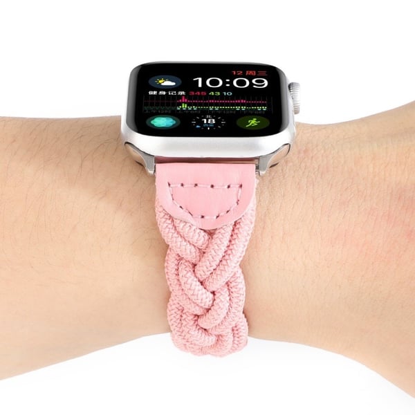 Apple Watch Series 6 / 5 44 mm vevd flettearmbånd - Rosa