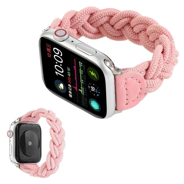 Apple Watch Series 6 / 5 44 mm vevd flettearmbånd - Rosa