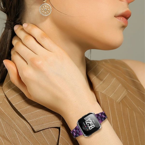 Fitbit Versa 2 / Versa Lite resin watch band- Dark Purple Mix
