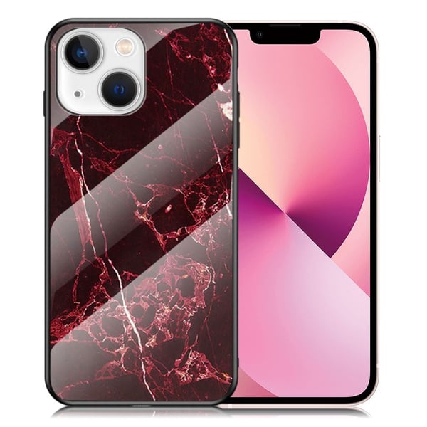 Fantasy Marble iPhone 13 Mini Suojakuori - Blood Punainen Marble