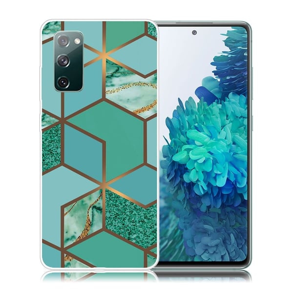 Marble Samsung Galaxy S20 FE 5G / S20 Fe Etui - Teal Klinkekule Tile