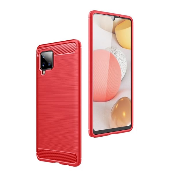 Carbon Flex Etui Samsung Galaxy A42 5G - Rød