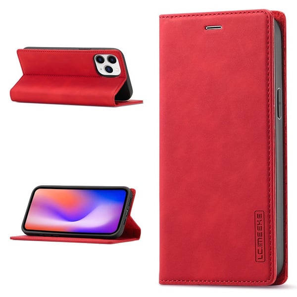 LC.IMEEKE iPhone 13 Pro flip etui - Rød