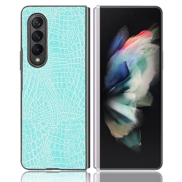 Croco Etui Samsung Galaxy Z Fold3 5G - Blå