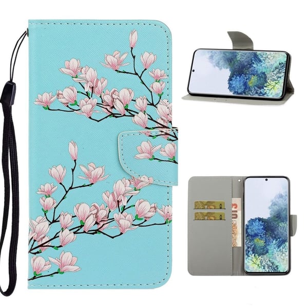 Wonderland Samsung Galaxy S21 Flippetui - Blomst Grein