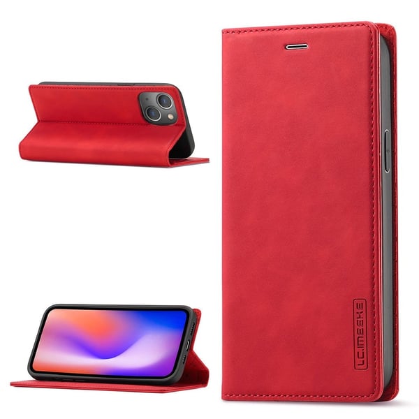 LC.Imeeke iPhone 13 Läppäkotelo - Punainen