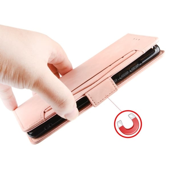 Stilig Læretui med Lommebok til ZTE Blade A51 - Rosa