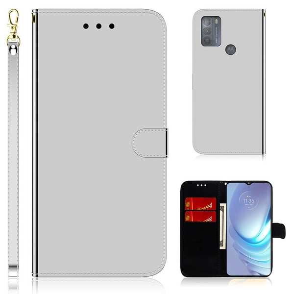 Mirror Motorola Moto G50 flip-etui - Sølv