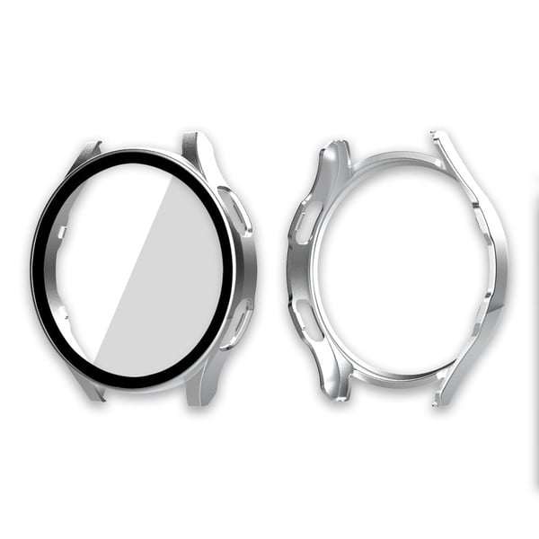 ENKAY Samsung Galaxy Watch 4 (40 mm) deksel + skjermbeskytter i herdet glass - Sølv