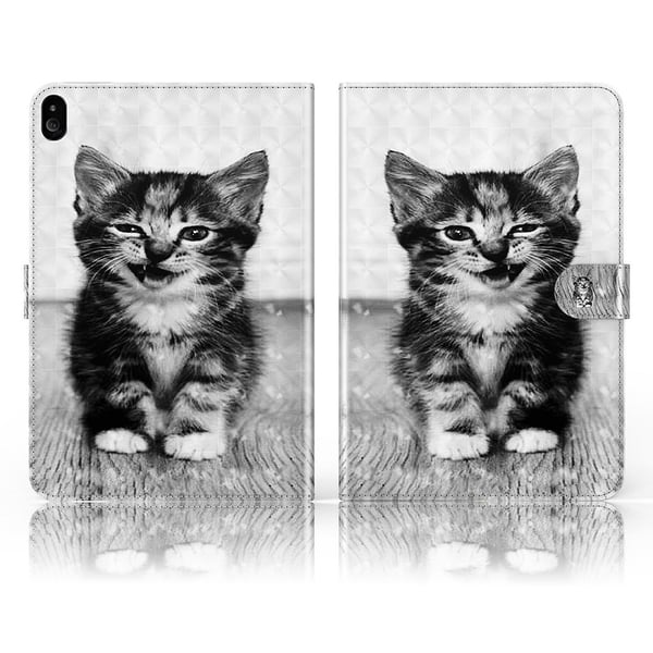 Lenovo Tab M10 Mønster Lær Flippetui - Katt