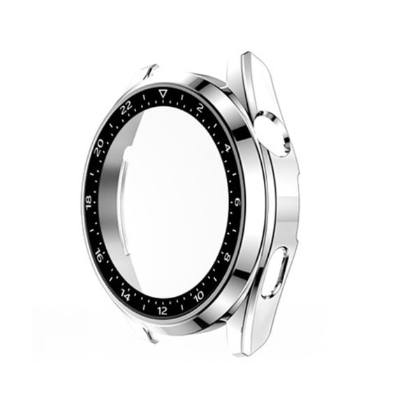 Huawei Watch 3 skala designramme + skjermbeskytter i herdet glass - Sølv