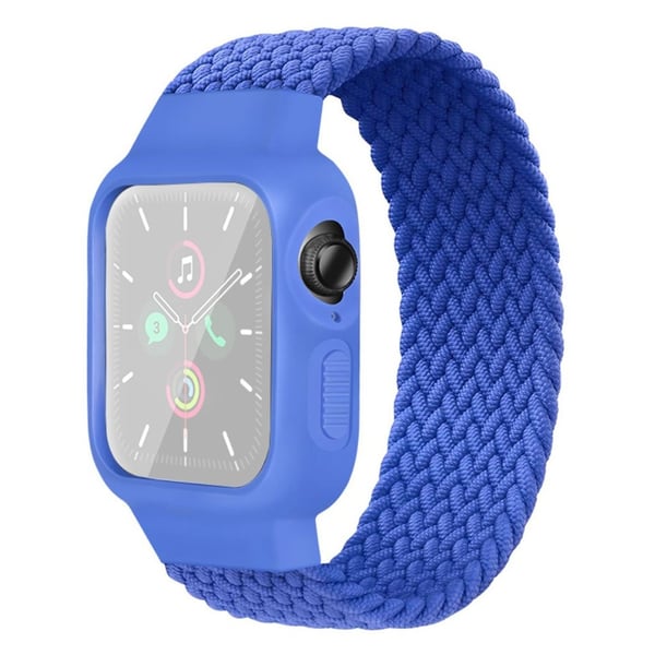 Apple Watch Series 6 / 5 44mm enkel nylonklokkebånd - Blå / Blå