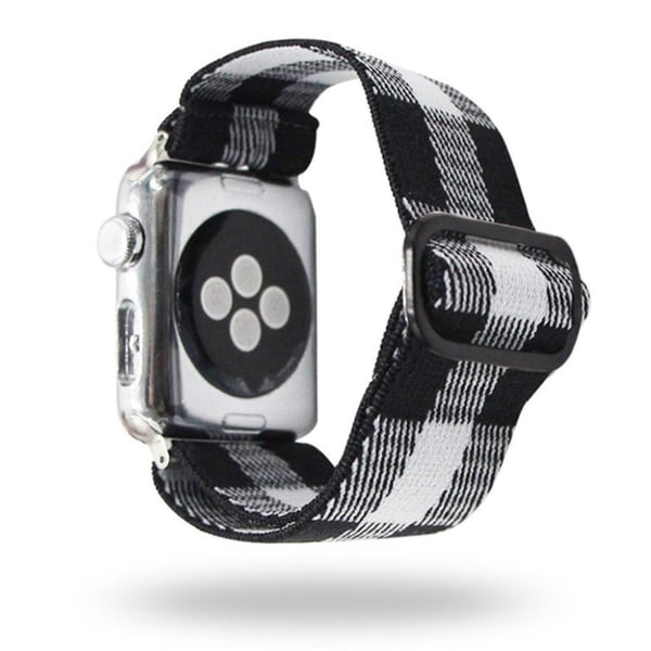 Apple Watch Series 6 / 5 40 mm urrem med vevd mønster - Svart / Svart